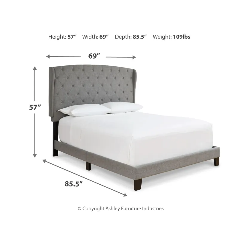 Vintasso Queen Upholstered Bed