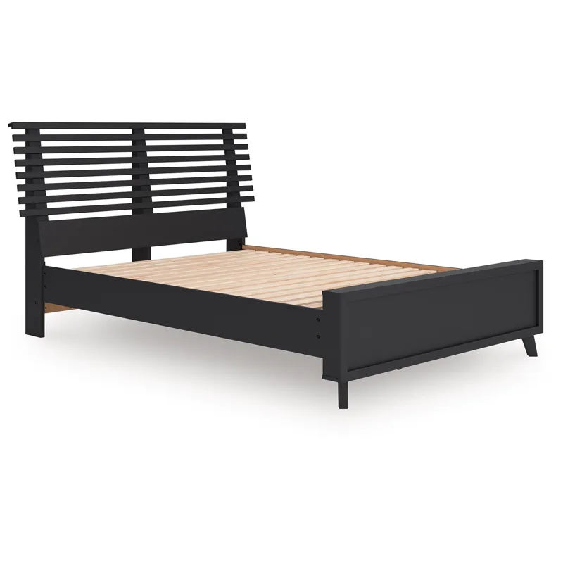 Danziar Full Slat Panel Platform Bed, Dresser and Mirror