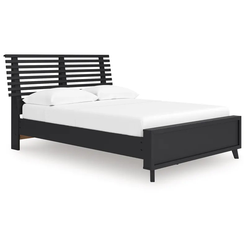 Danziar Full Slat Panel Platform Bed, Dresser and Mirror