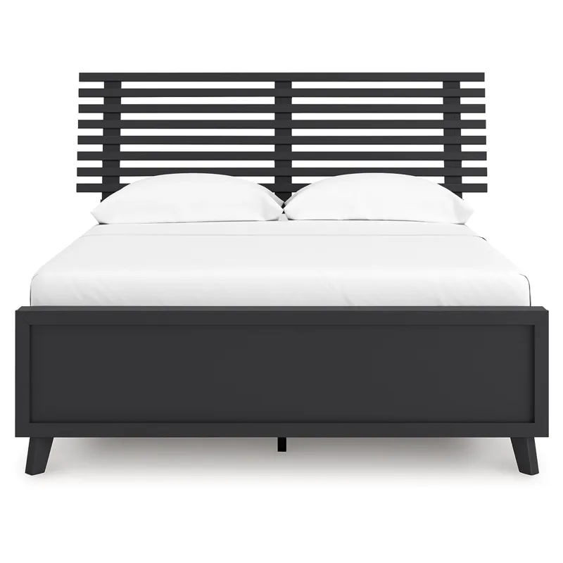 Danziar Full Slat Panel Platform Bed, Dresser and Mirror
