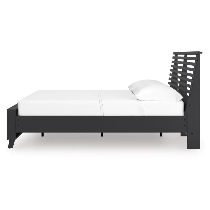 Danziar Full Slat Panel Platform Bed, Dresser and Mirror