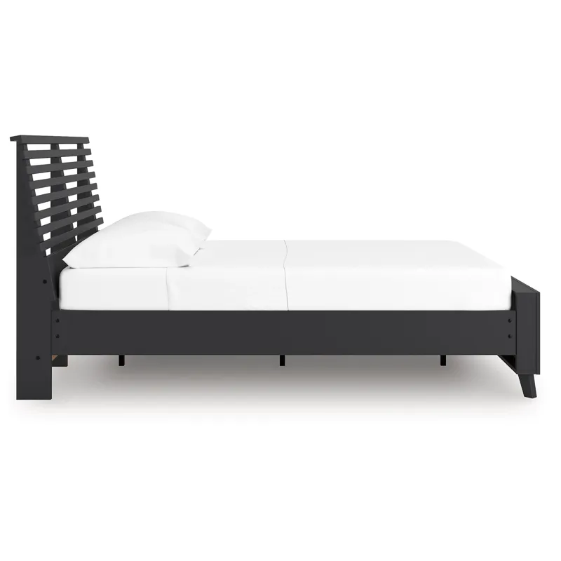 Danziar Full Slat Panel Platform Bed, Dresser and Mirror