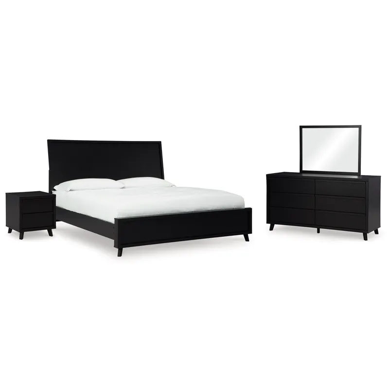 Danziar King Panel Bed, Dresser, Mirror and Nightstand