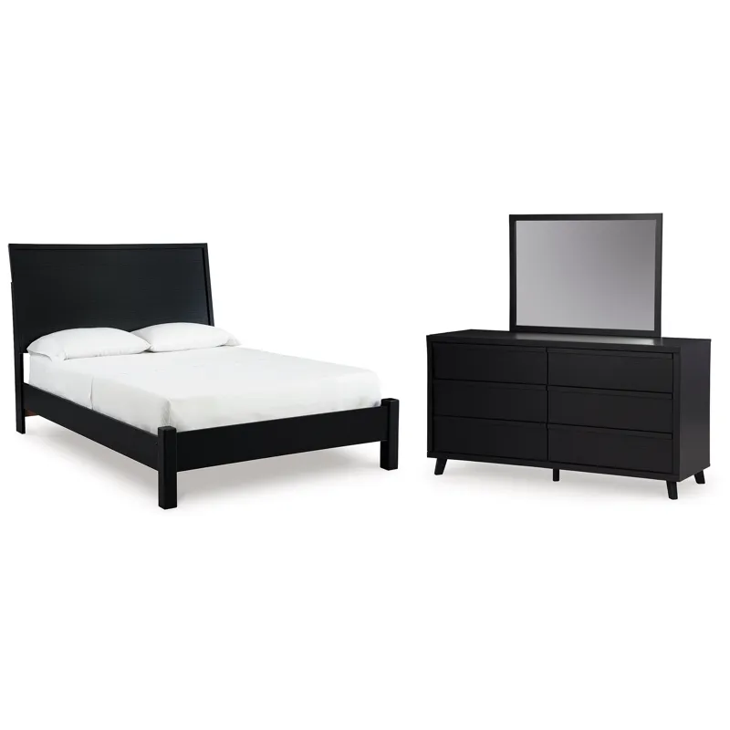Danziar Queen Panel Bed, Dresser and Mirror