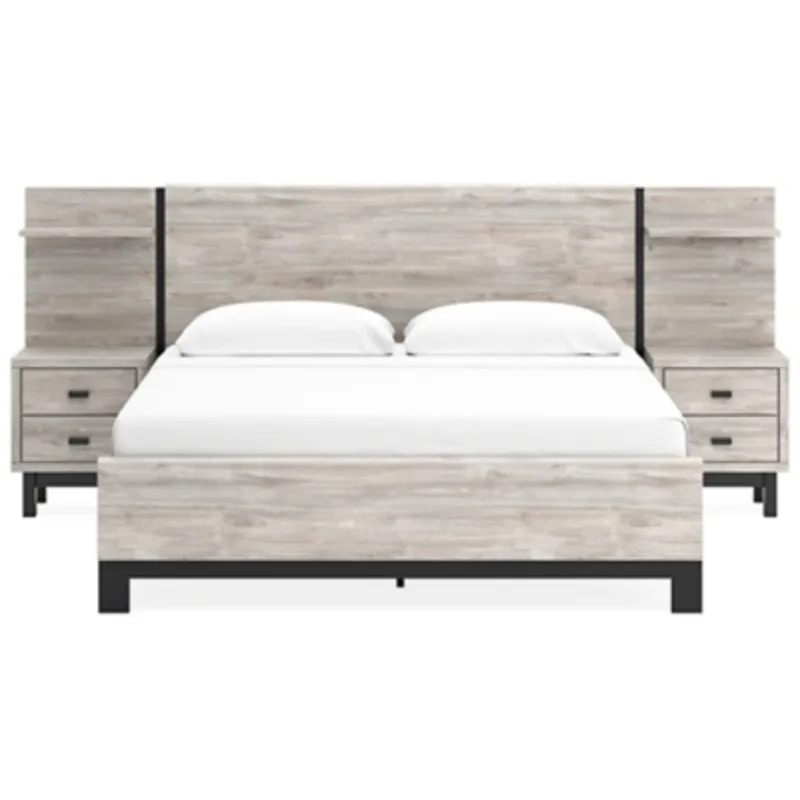 Vessalli King Panel Bed, Dresser, Mirror and 2 Nightstands