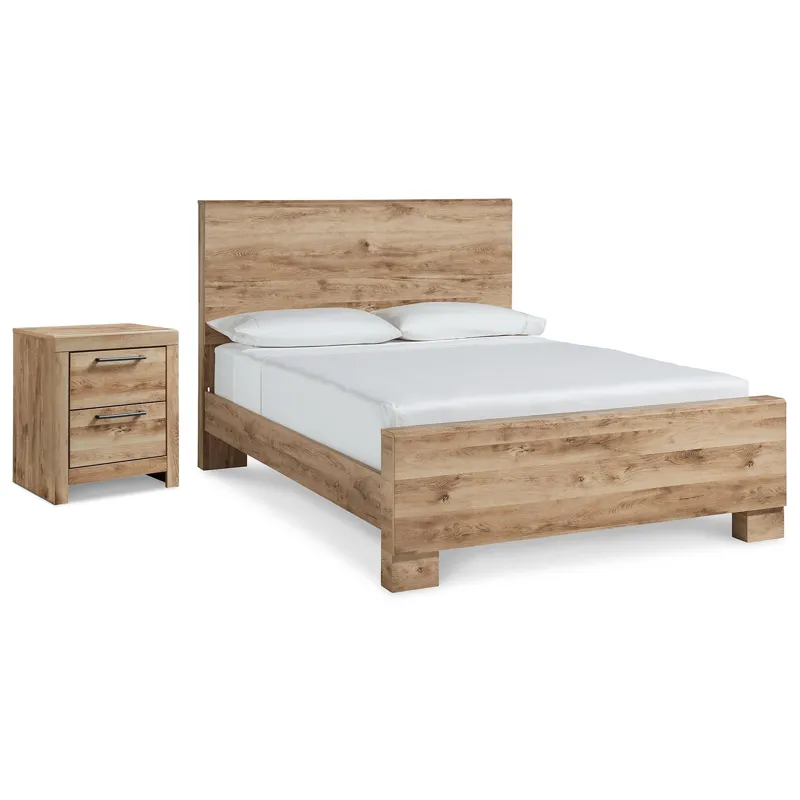 Hyanna Queen Panel Bed and Nightstand