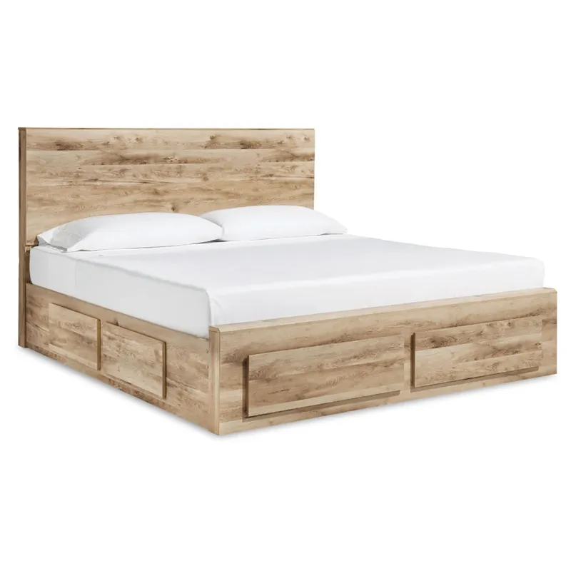 Hyanna Queen Panel Storage Bed, Dresser, Mirror and 2 Nightstands
