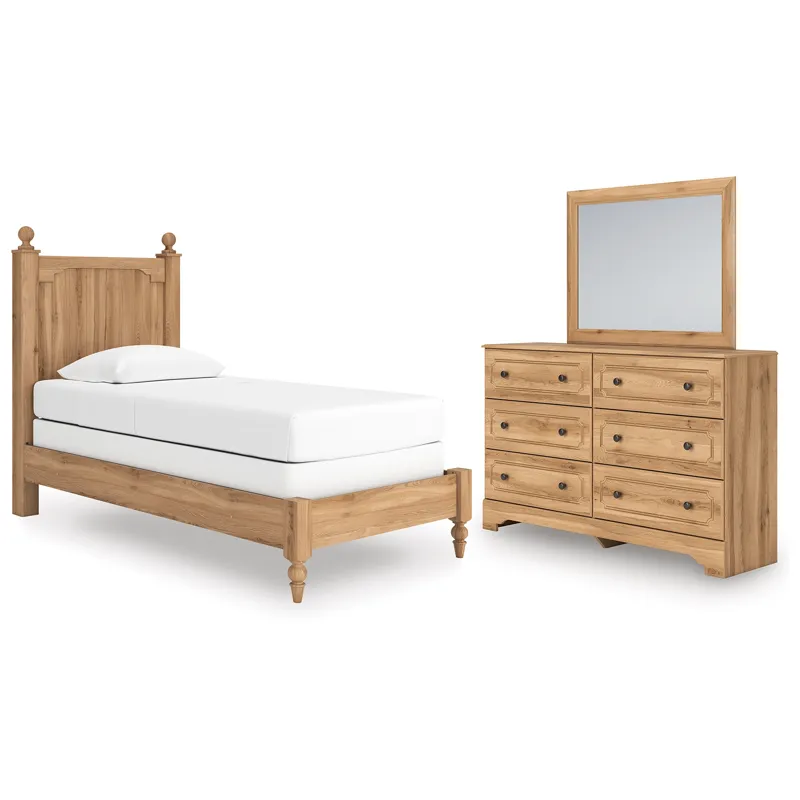 Galletyn Twin Panel Bed, Dresser and Mirror