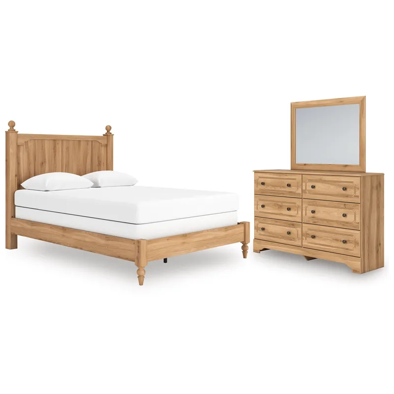 Galletyn Queen Panel Bed, Dresser and Mirror