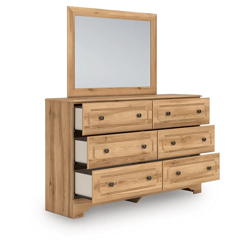 Aleaport King Panel Bed, Dresser, Mirror and Nightstand