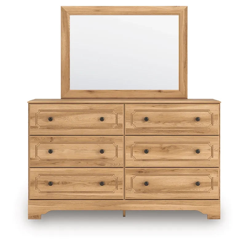 Aleaport King Panel Bed, Dresser, Mirror and Nightstand