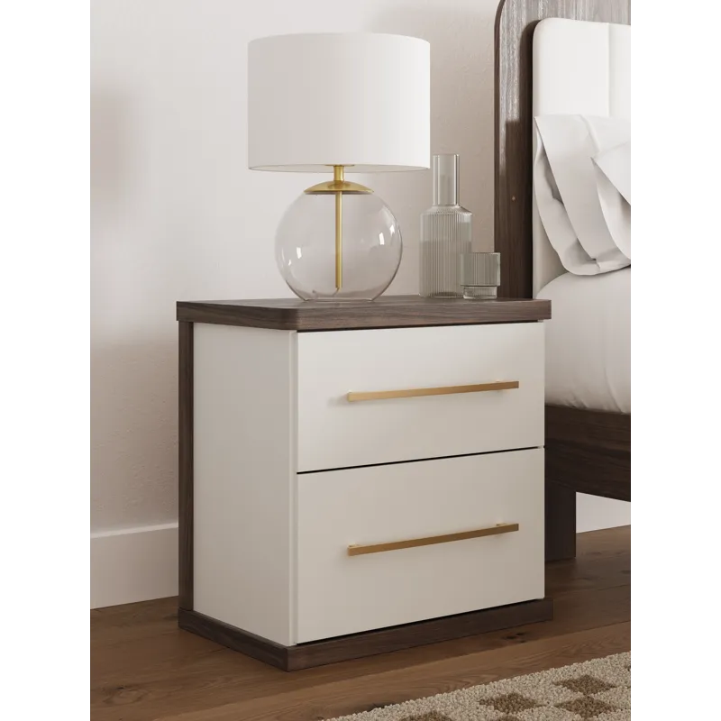Kendanport Queen Upholstered Bed, Dresser, Mirror and Nightstand