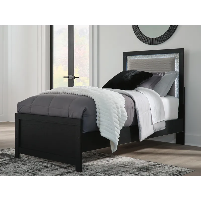 Maeling Twin Upholstered Panel Bed