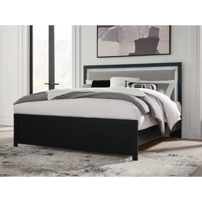 Maeling King Upholstered Panel Bed