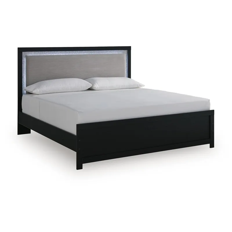 Maeling King Upholstered Panel Bed