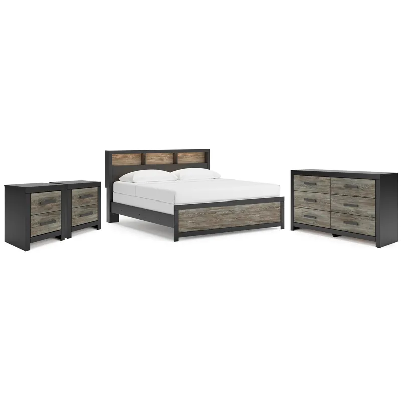 Broachmyn King Panel Bed, Dresser and 2 Nightstands