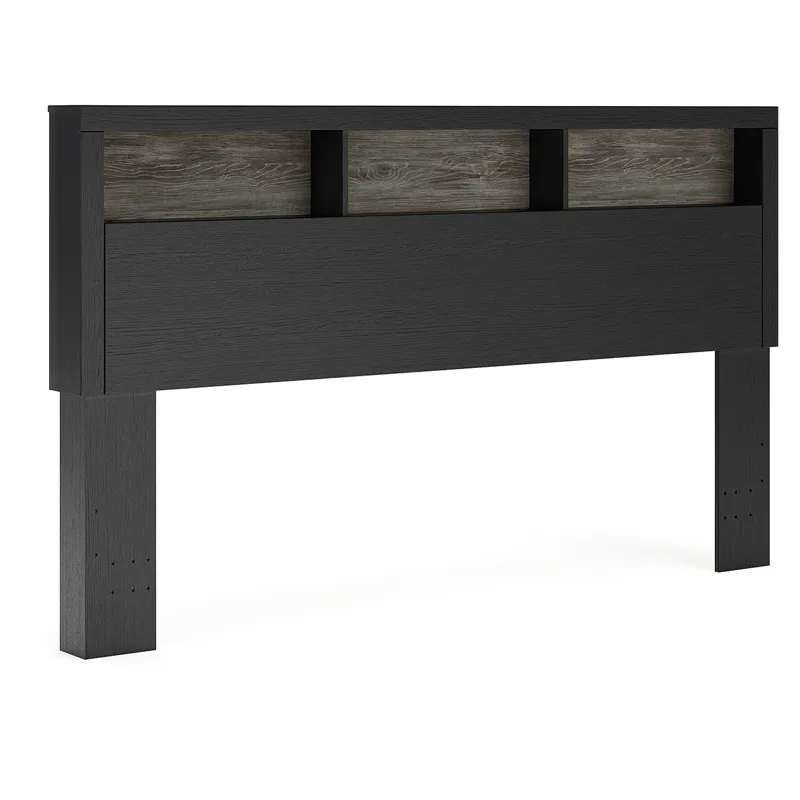 Broachmyn Lighted King Bookcase Headboard