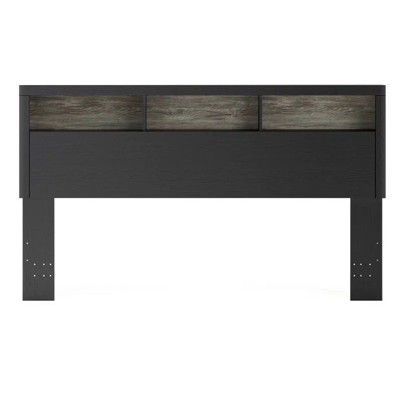 Broachmyn Lighted King Bookcase Headboard