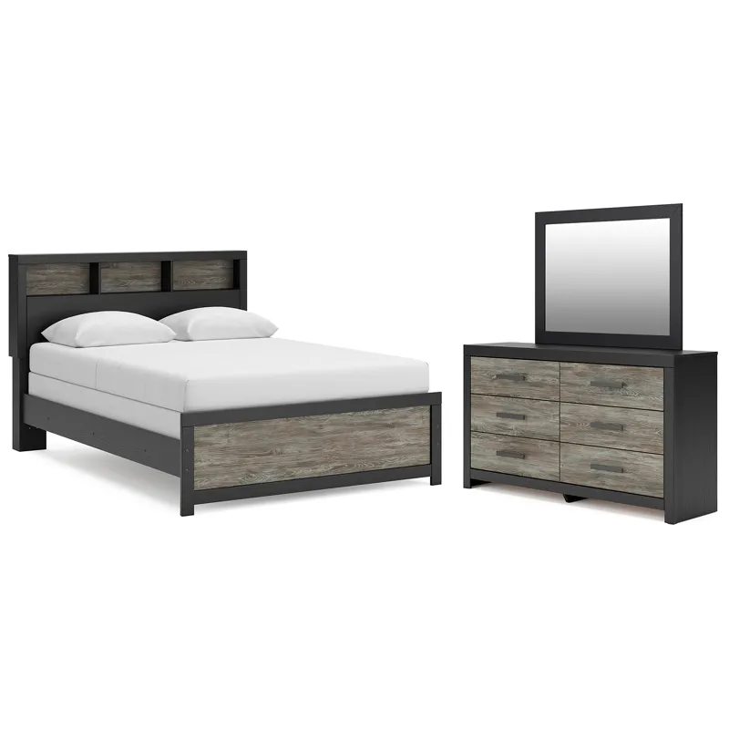 Broachmyn Queen Bookcase Bed, Dresser and Mirror