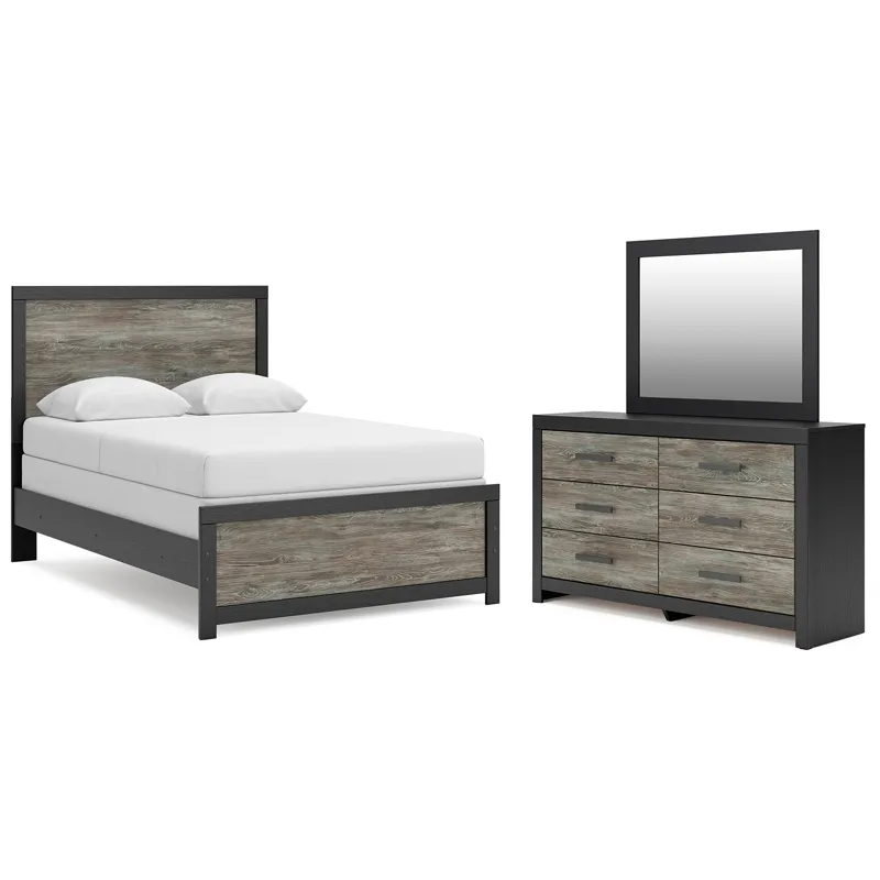 Broachmyn Full Panel Bed, Dresser and Mirror