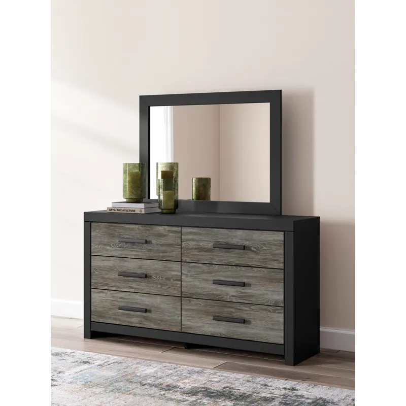 Broachmyn Twin Panel Bed, Dresser and Mirror