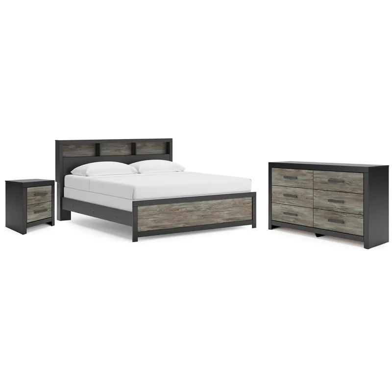 Jonnifer King Panel Bed, Dresser, and Nightstand