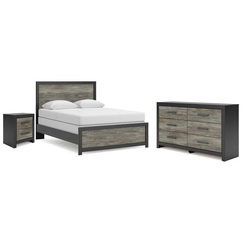 Jonnifer Queen Panel Bed, Dresser and Nightstand