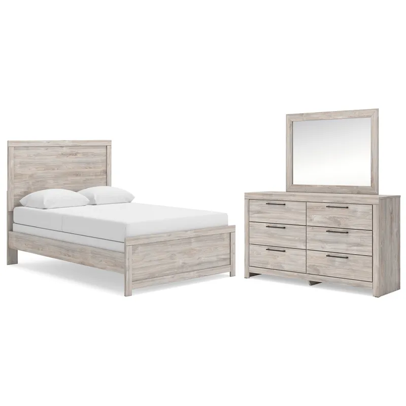 Broachmyn Full Panel Bed, Dresser and Mirror