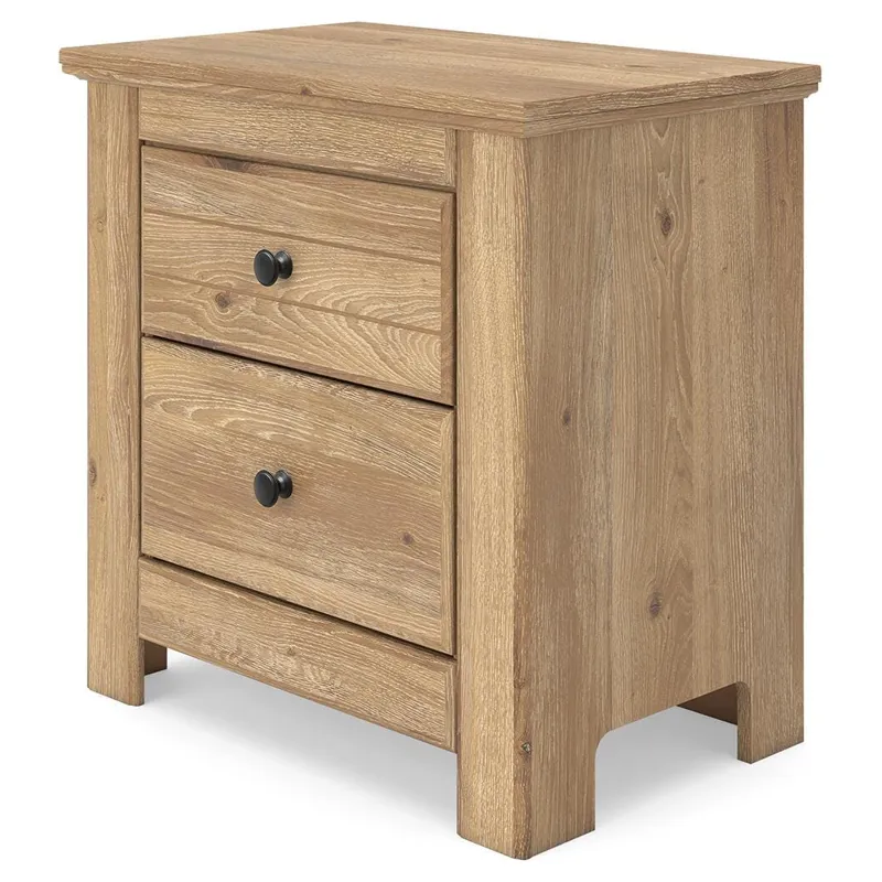 Makidern King Panel Bed, Dresser, Mirror and 2 Nightstands