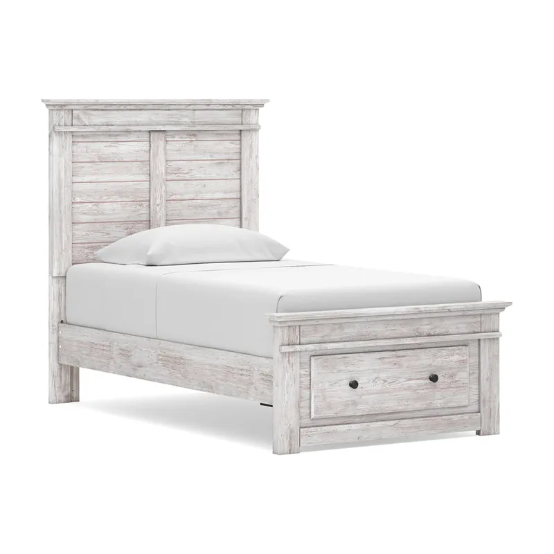 Fenderport Twin Panel Storage Bed, Dresser and Mirror