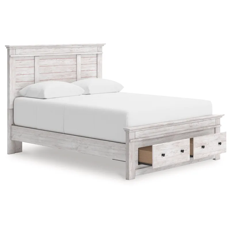 Makidern Queen Panel Storage Bed