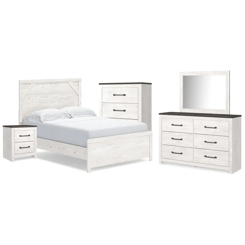 Gerridan Full Panel Bed, Dresser, Mirror, Chest and Nightstand