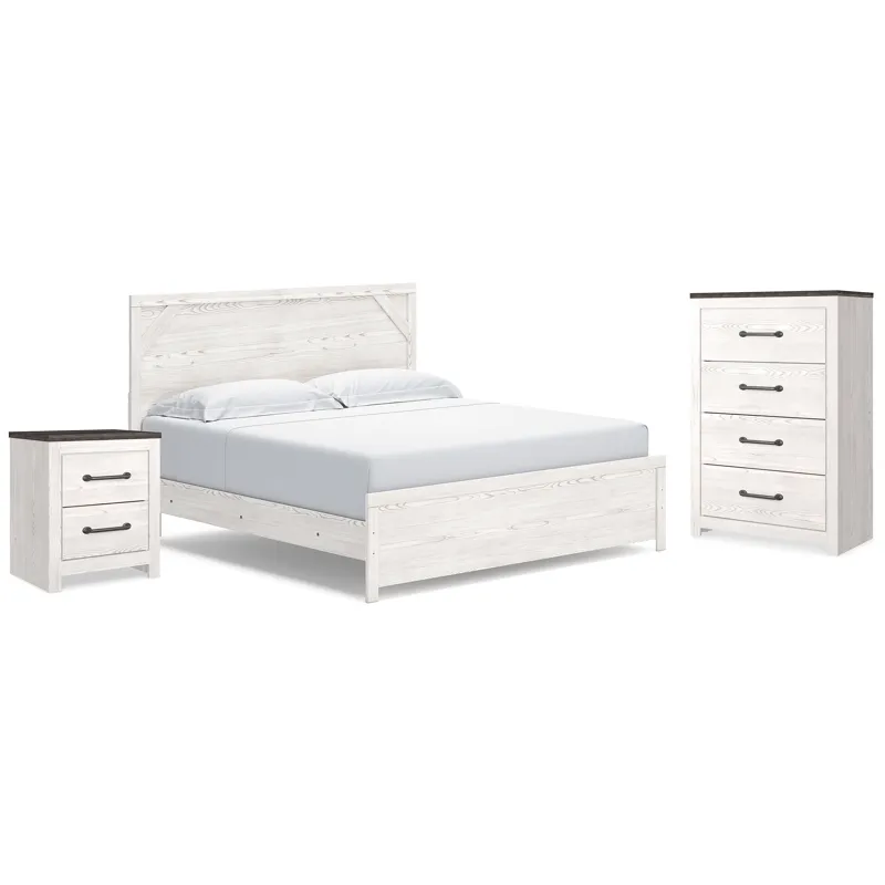Gerridan King Panel Bed, Chest and Nightstand