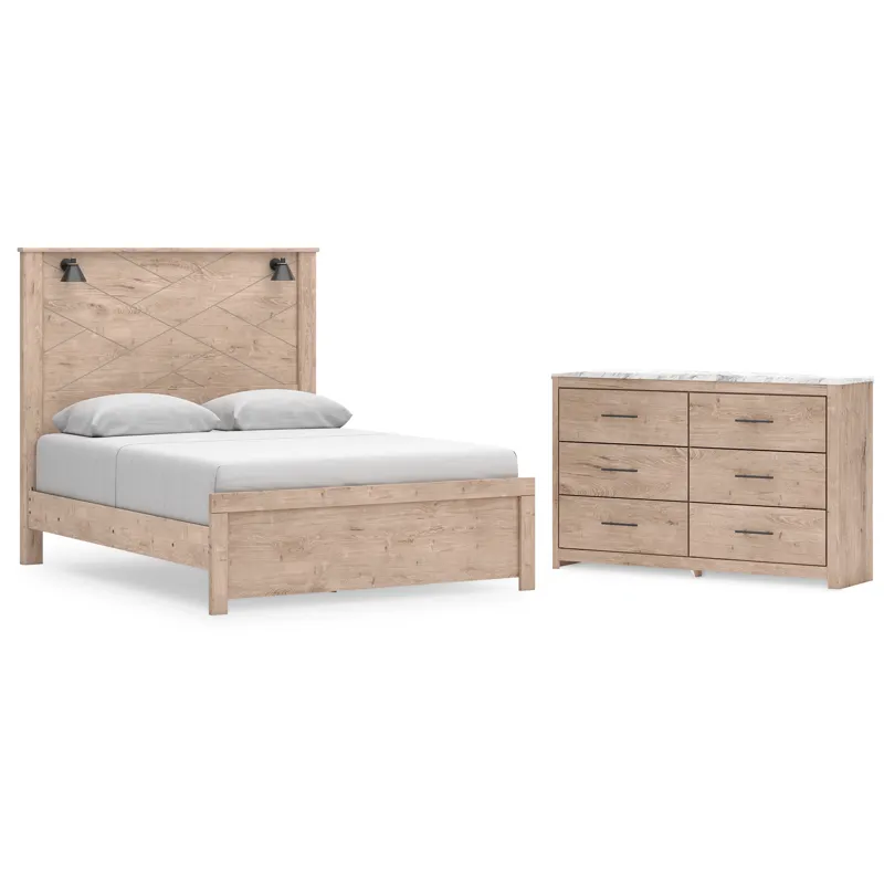 Senniberg Queen Panel Bed and Dresser