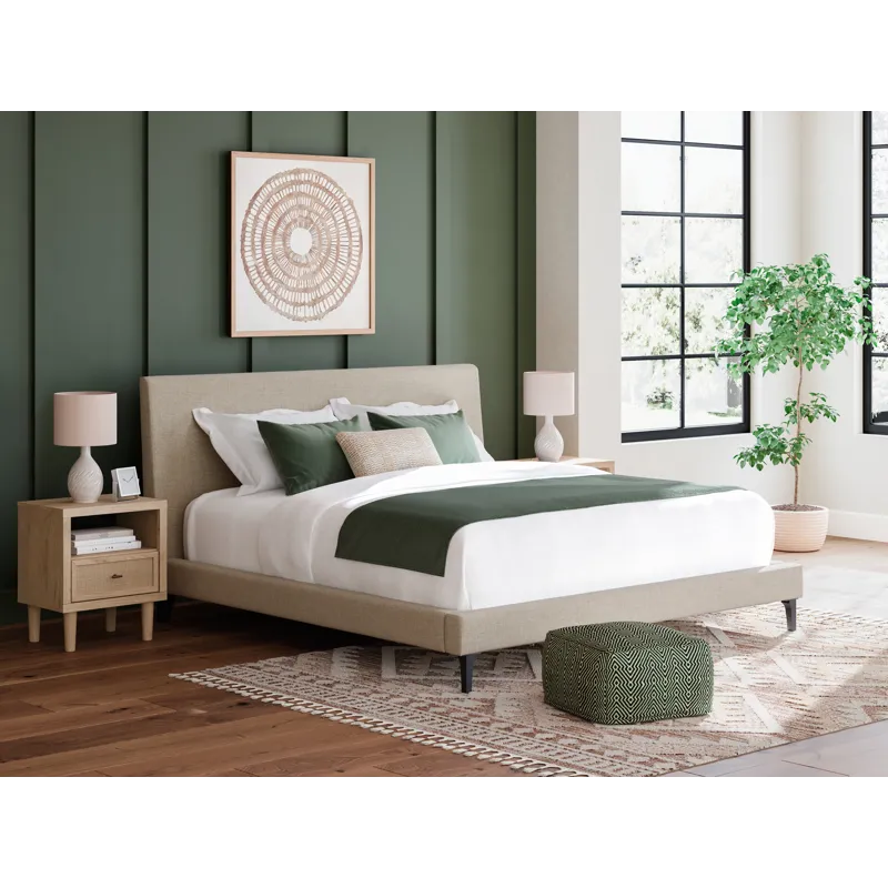 Cielden California King Upholstered Bed with Roll Slats