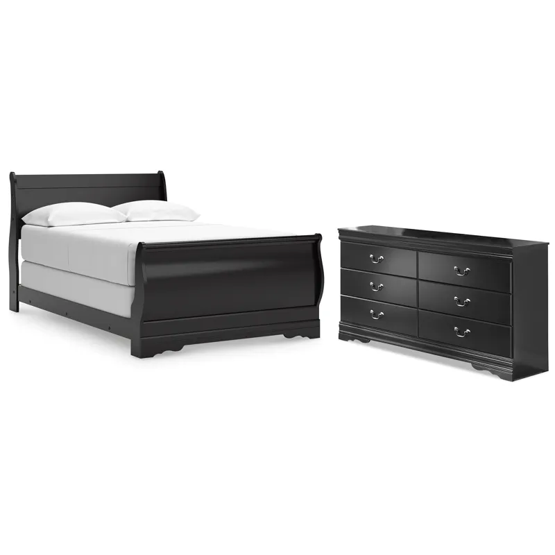 Huey Vineyard Full Sleigh Bed and Dresser