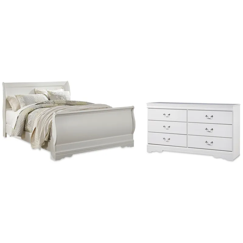 Anarasia Queen Sleigh Bed and Dresser