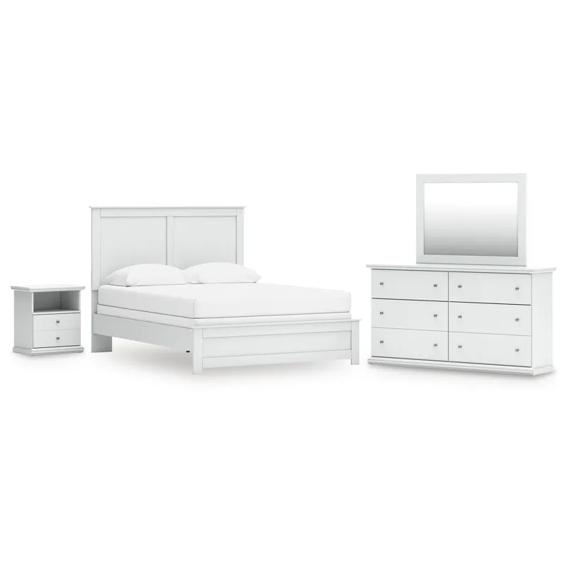 Bostwick Shoals Queen Panel Bed, Dresser, Mirror and Nightstand