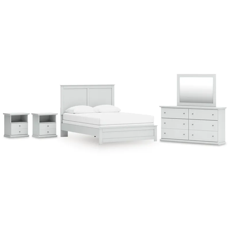 Bostwick Shoals Queen Panel Bed, Dresser, Mirror and 2 Nightstands