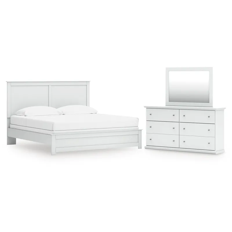 Bostwick Shoals King Panel Bed, Dresser and Mirror