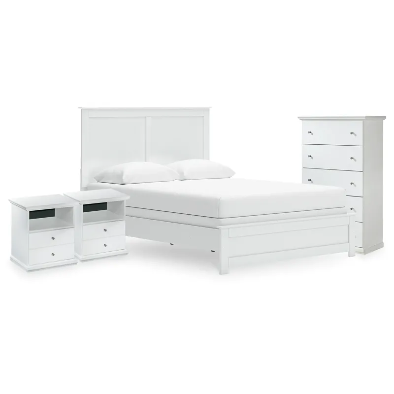 Bostwick Shoals Queen Panel Bed, Chest and 2 Nightstands