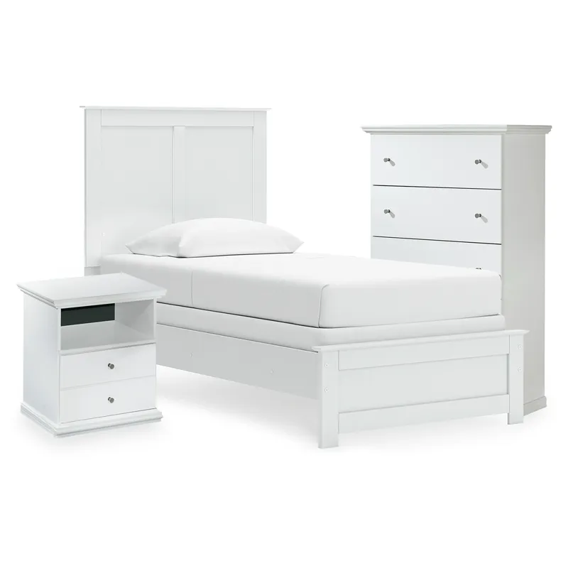 Bostwick Shoals Twin Panel Bed, Chest and Nightstand