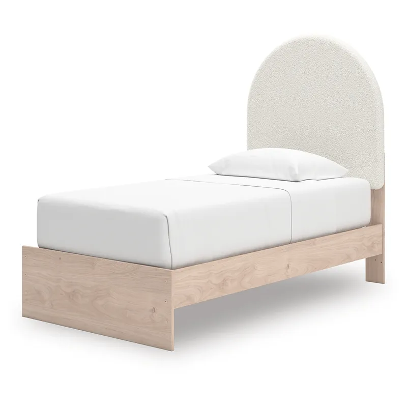 Shapella Twin Upholstered Panel Bed with Storage