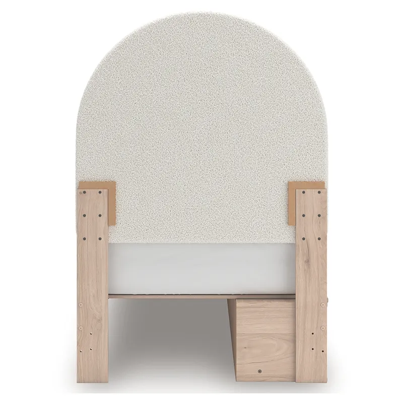 Shapella Twin Upholstered Panel Bed with Storage