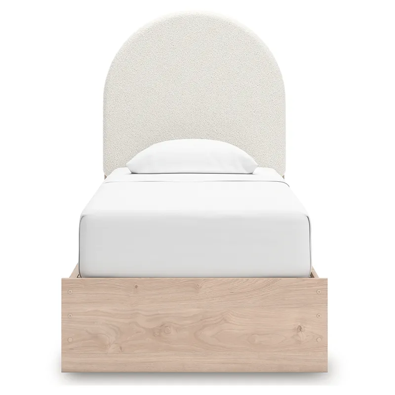 Shapella Twin Upholstered Panel Bed with Storage