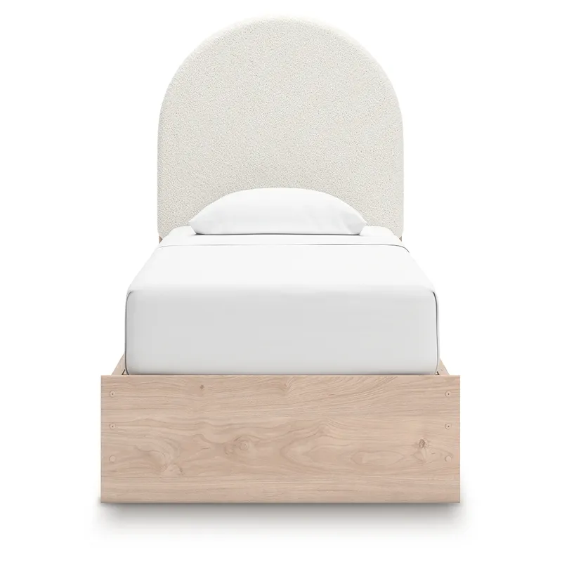 Shapella Twin Upholstered Panel Bed with Storage