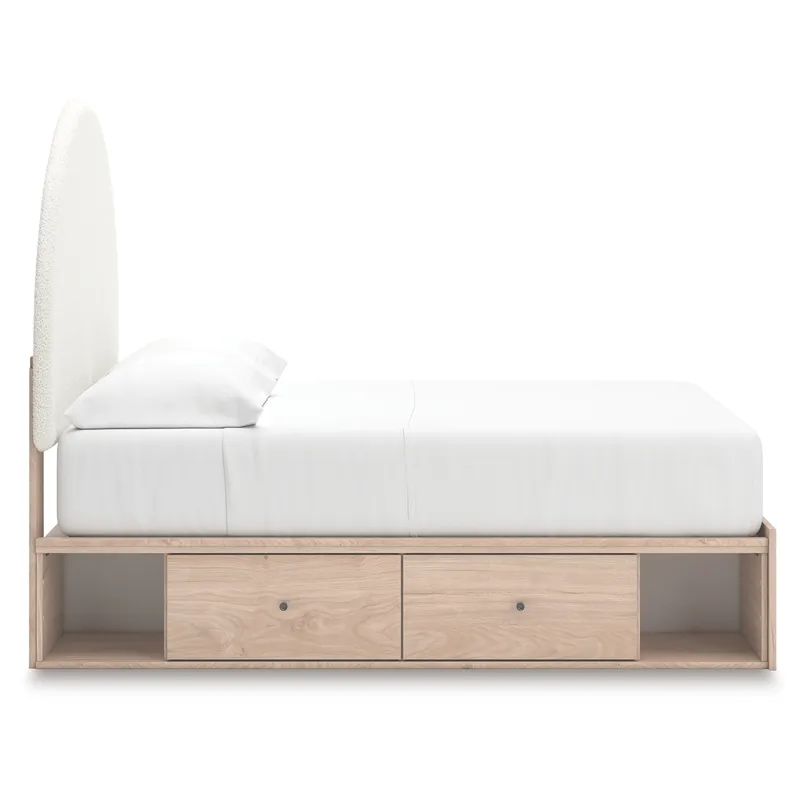 Shapella Full Upholstered Panel Bed with Storage