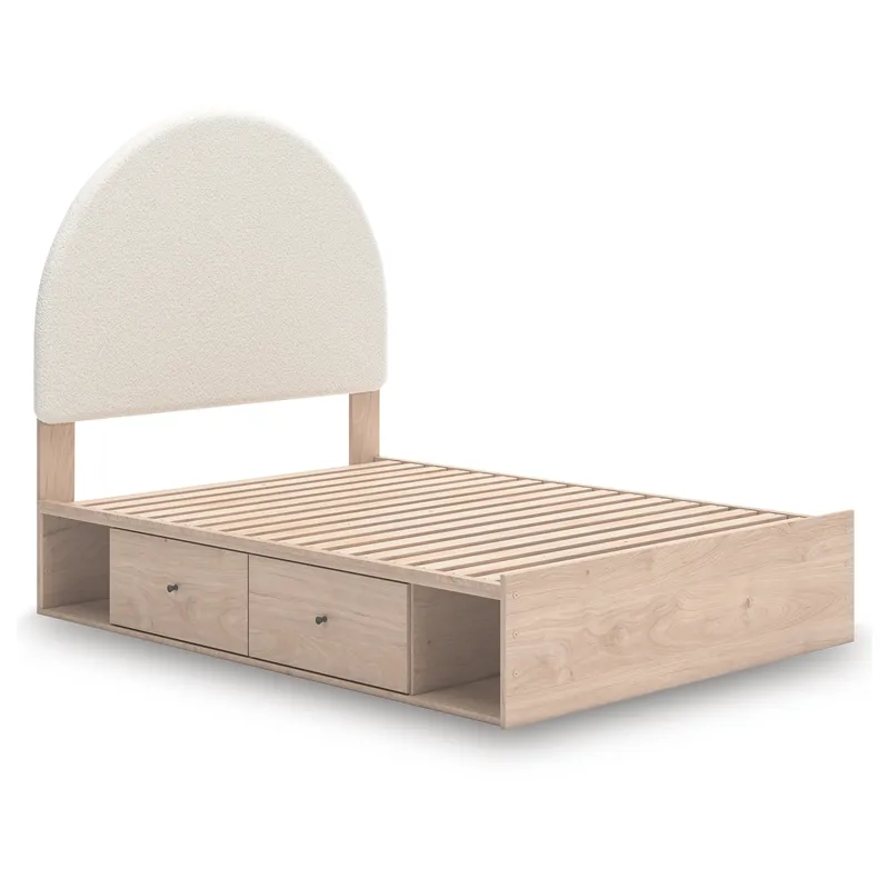 Shapella Full Upholstered Panel Bed with Storage