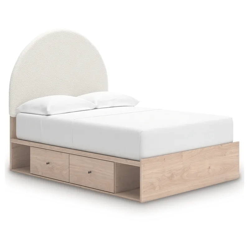 Shapella Full Upholstered Panel Bed with Storage