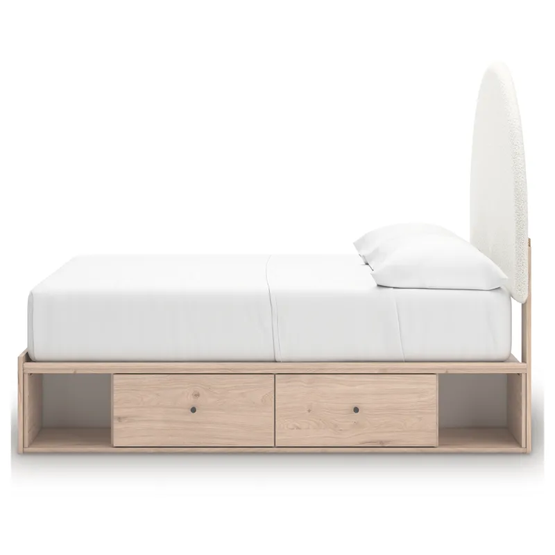 Shapella Full Upholstered Panel Bed with Storage